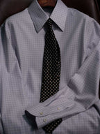 Men's Light Purple Micro Grid Check Dress Shirt