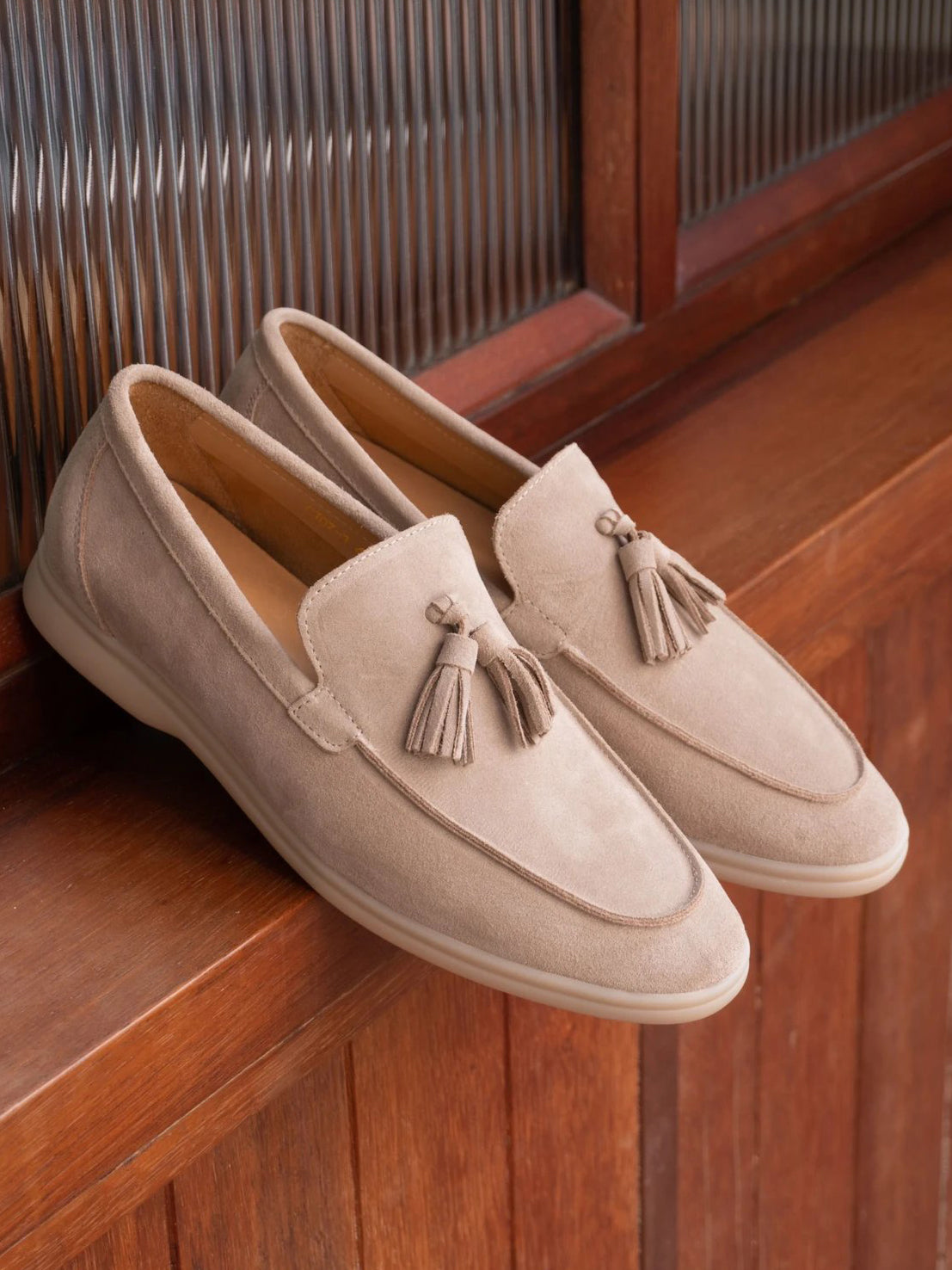 Men's Handmade Soft Suede Tassel Loafers