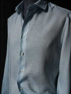 Men's Tencel Lightweight Breathable Solid Casual Dress Shirt