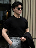 100% Merino Wool Short Sleeve Knit T Shirt Men