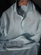 Men's Tencel Lightweight Breathable Solid Casual Dress Shirt