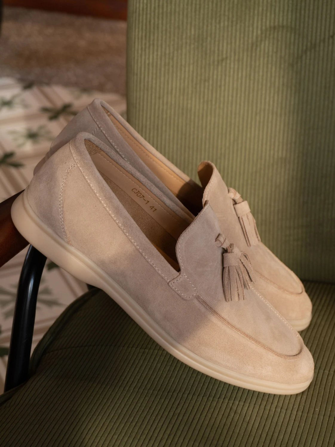Men's Handmade Soft Suede Tassel Loafers
