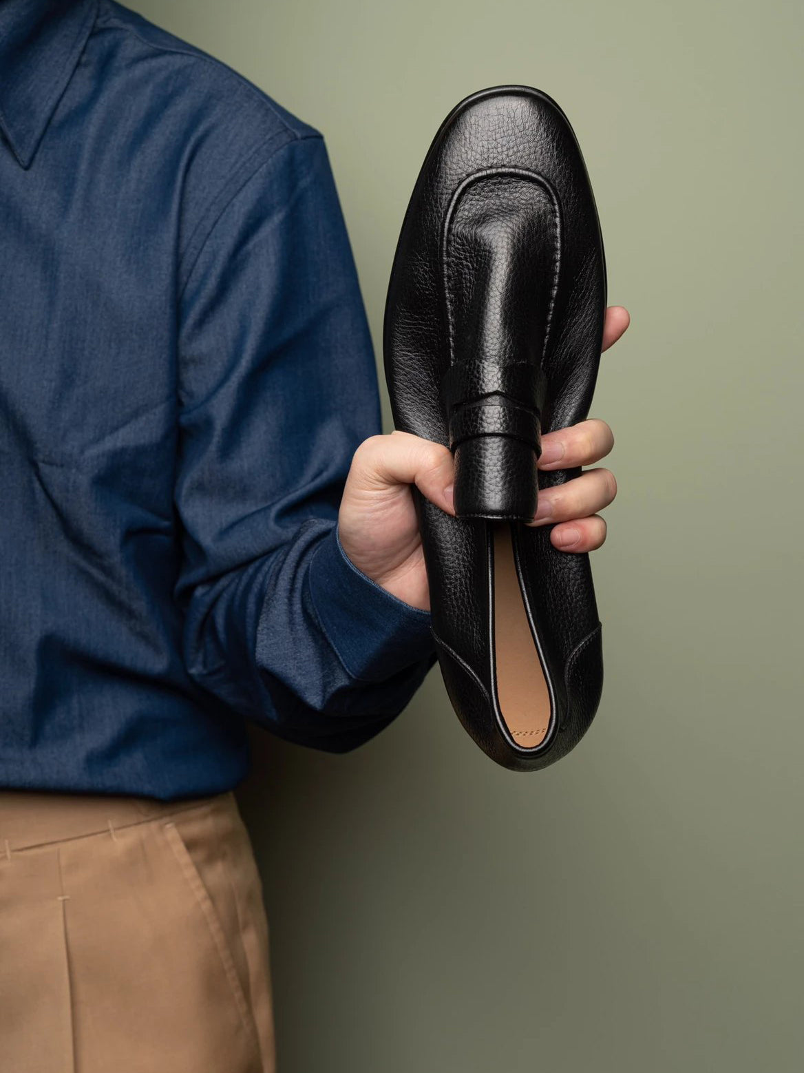 Men’s Soft Pebbled Cowhide Penny Loafers