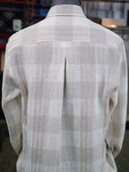 Men's Pure Linen Striped Long Sleeve Button Down Shirt