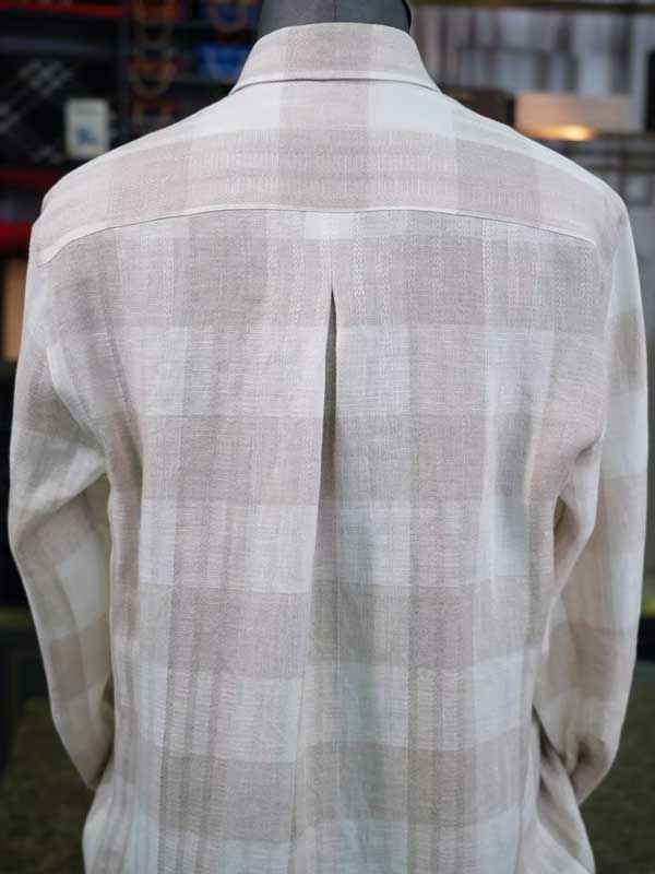 Men's Pure Linen Striped Long Sleeve Button Down Shirt