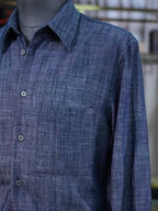 Heather Linen Viscose Polyester Blend Men's Office Daily Shirt