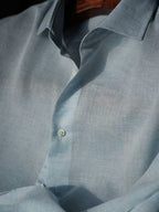 Men's Tencel Lightweight Breathable Solid Casual Dress Shirt