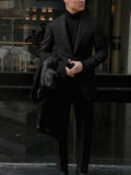 Men's Minimalist All Black Slim Fit Two Piece Suit