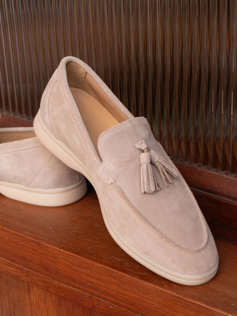 Men's Handmade Soft Suede Tassel Loafers