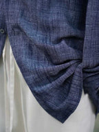 Heather Linen Viscose Polyester Blend Men's Office Daily Shirt
