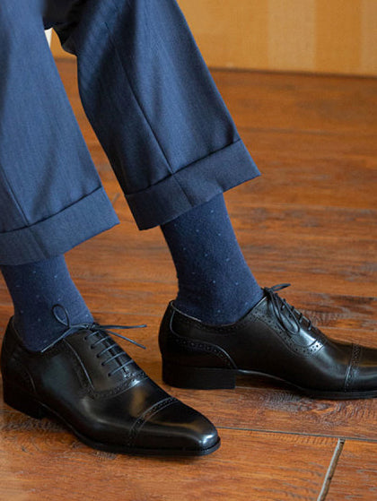 Men's Genuine Leather Handmade Brown Cap Toe Oxford Shoes