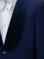 Deep sea blue velvet dress blazer