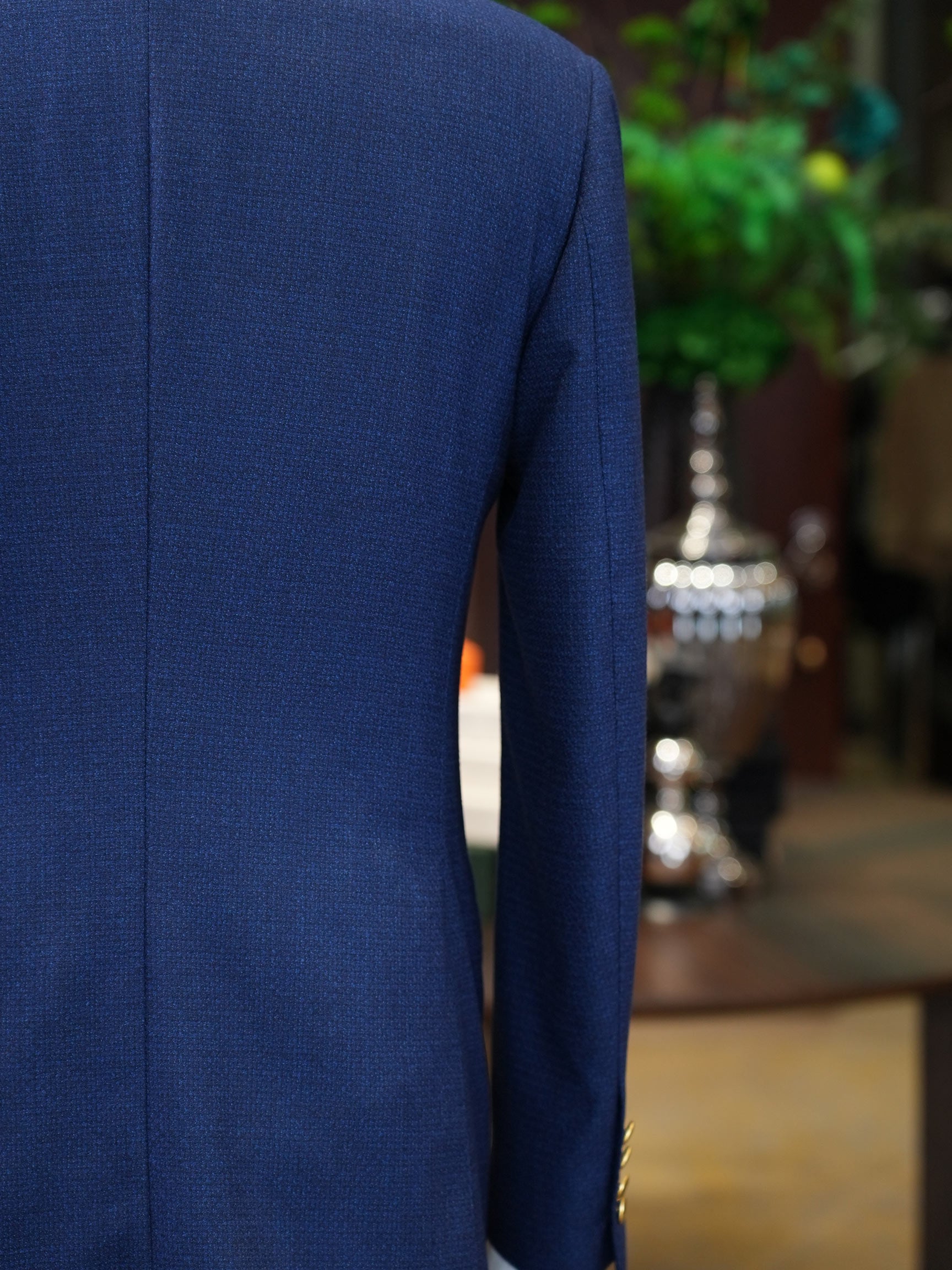 Deep sea blue velvet dress blazer