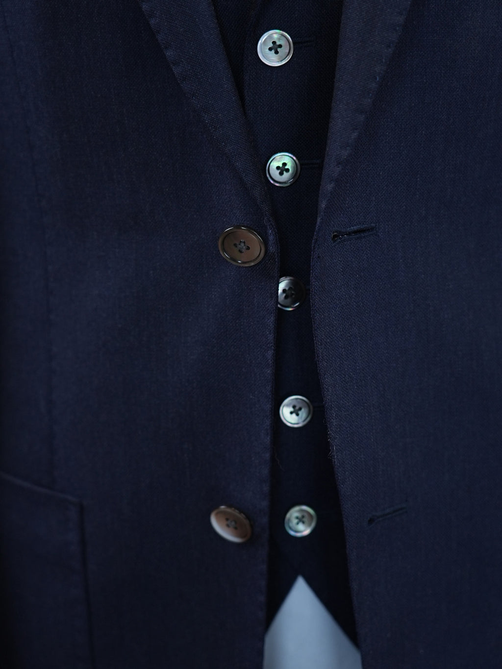 Navy Peak Lapel Blazer | 100% Italian Imported Wool Tailored Jacket, In-House Designer & Factory Direct