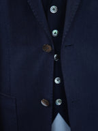 Navy Peak Lapel Blazer | 100% Italian Imported Wool Tailored Jacket, In-House Designer & Factory Direct