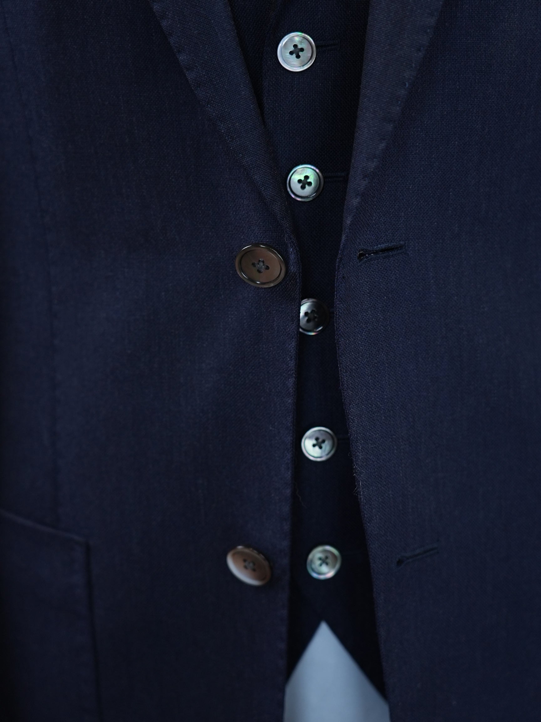 Navy Peak Lapel Blazer | 100% Italian Imported Wool Tailored Jacket, In-House Designer & Factory Direct