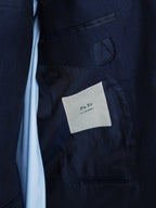 Navy Peak Lapel Blazer | 100% Italian Imported Wool Tailored Jacket, In-House Designer & Factory Direct