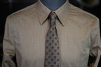 Men’s Business‑Casual Khaki 100% Cotton Long‑Sleeve Dress Shirt