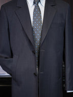 Men’s Grey Textured 100% Wool Overcoat, Notch Lapel Mid-Length Wool Trench Coat for Business & Formal Occasions