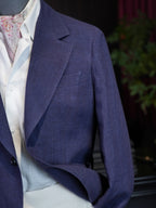 Men's Deep Blue Linen Cotton Casual Blazer | Notch Lapel 50% Linen 50% Cotton Sport Jacket