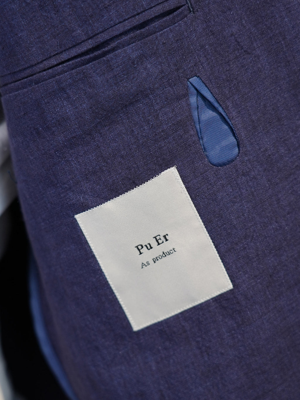 Men's Deep Blue Linen Cotton Casual Blazer | Notch Lapel 50% Linen 50% Cotton Sport Jacket