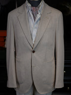 Light apricot ribbed knit casual blazer