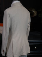 Light apricot ribbed knit casual blazer