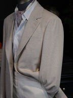 Light apricot ribbed knit casual blazer