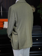 Sage Green Fine Stripe Unstructured Blazer | Premium Wool Casual Suit Jacket for Singapore Gentlemen