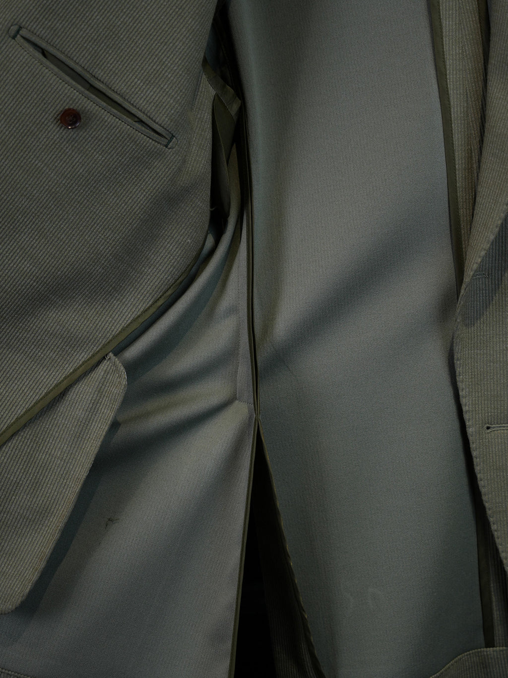 Sage Green Fine Stripe Unstructured Blazer | Premium Wool Casual Suit Jacket for Singapore Gentlemen