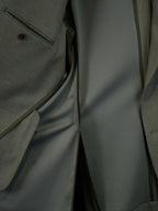 Sage Green Fine Stripe Unstructured Blazer | Premium Wool Casual Suit Jacket for Singapore Gentlemen