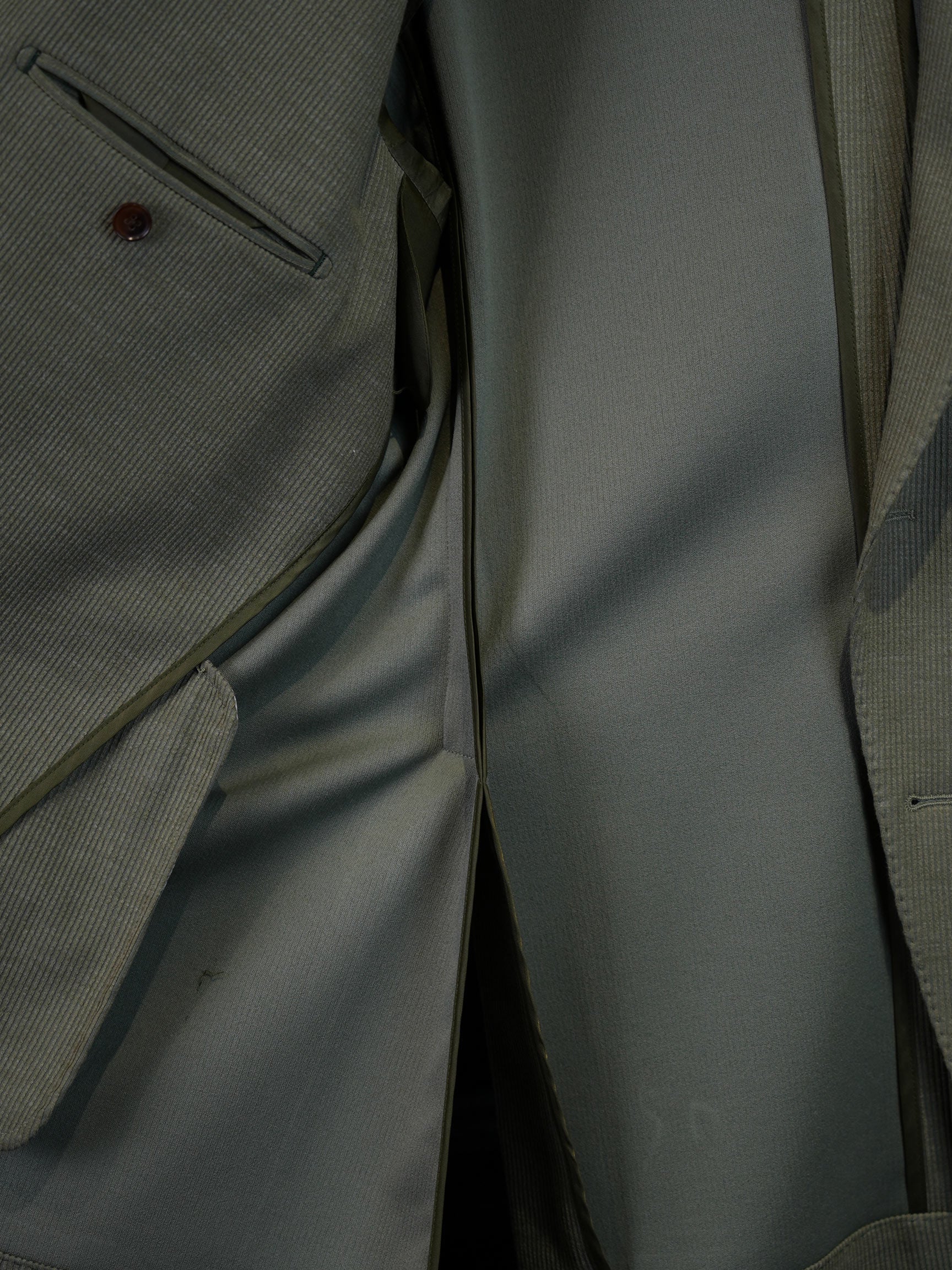 Sage Green Fine Stripe Unstructured Blazer | Premium Wool Casual Suit Jacket for Singapore Gentlemen