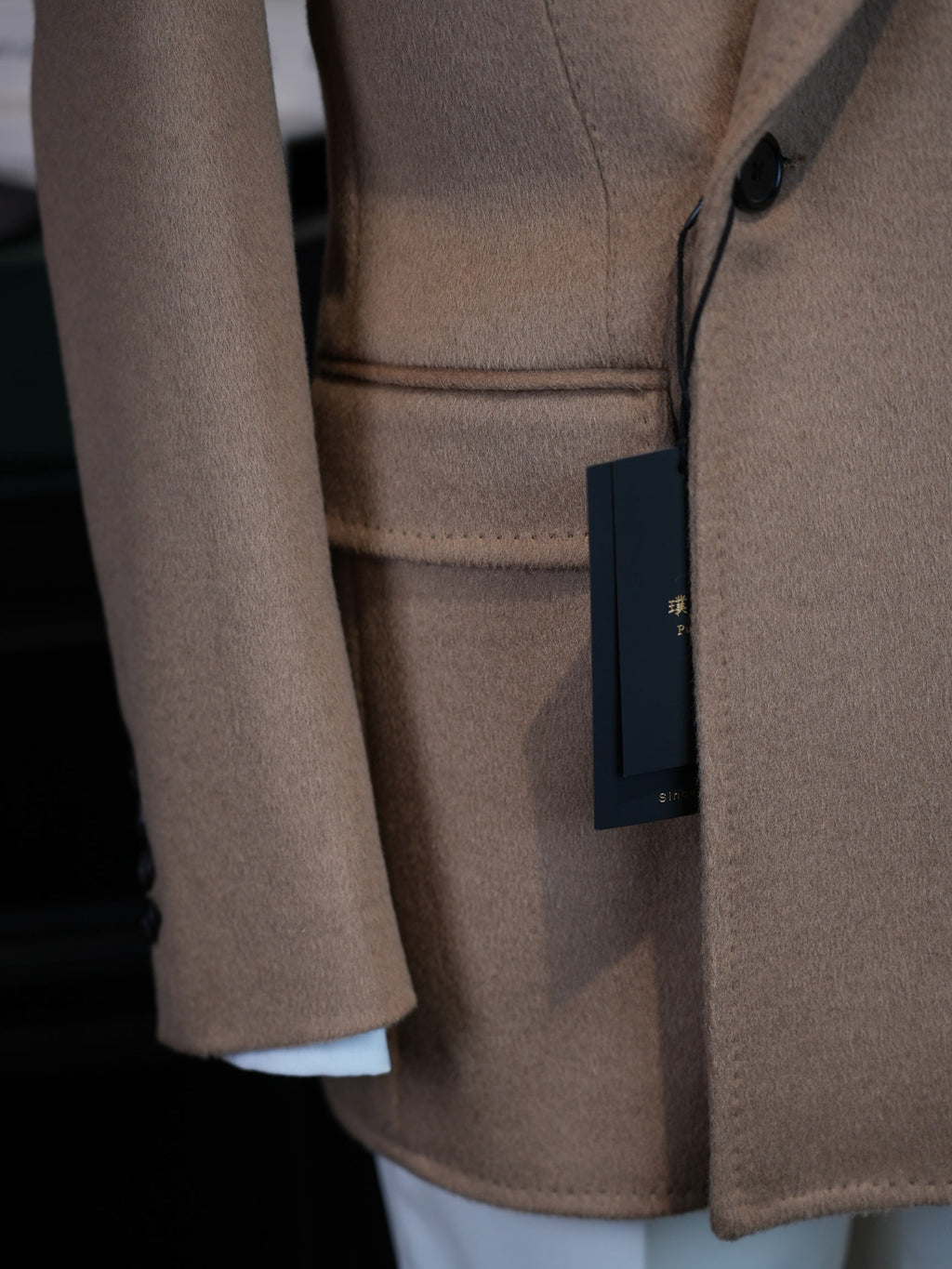 Camel Heavyweight 100% Wool Double-Breasted Blazer | Bespoke Designer Jacket from Our Own Factory