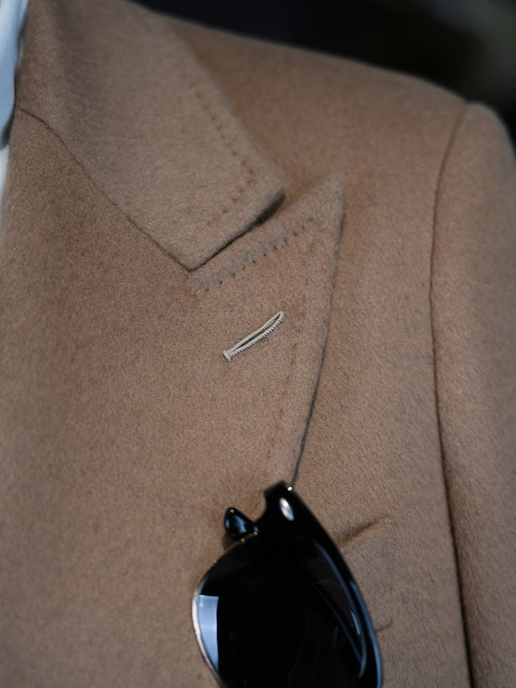 Camel Heavyweight 100% Wool Double-Breasted Blazer | Bespoke Designer Jacket from Our Own Factory