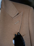 Camel Heavyweight 100% Wool Double-Breasted Blazer | Bespoke Designer Jacket from Our Own Factory