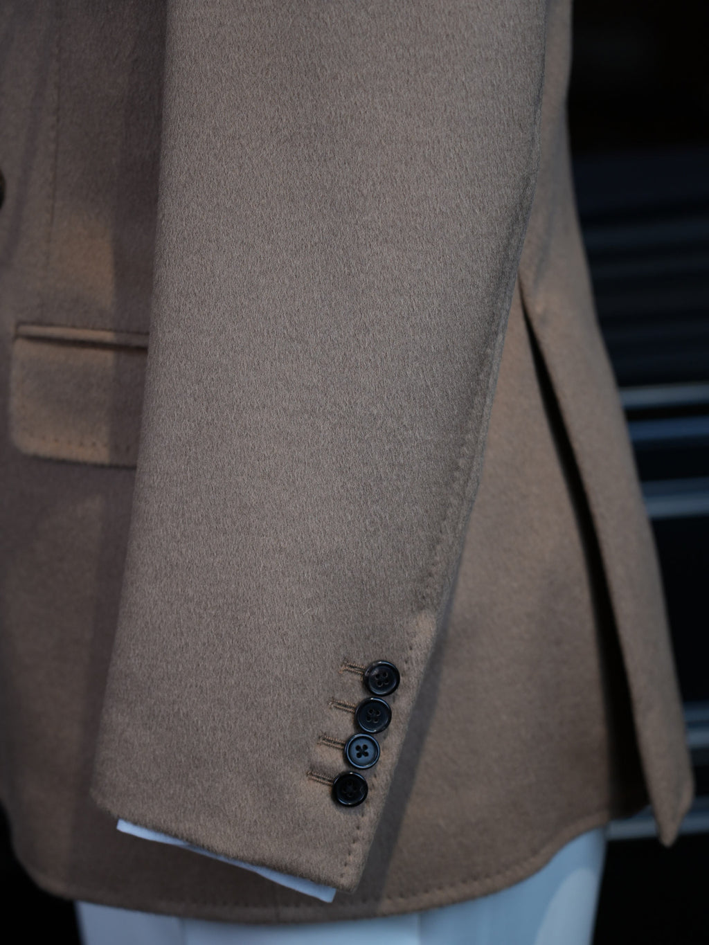 Camel Heavyweight 100% Wool Double-Breasted Blazer | Bespoke Designer Jacket from Our Own Factory
