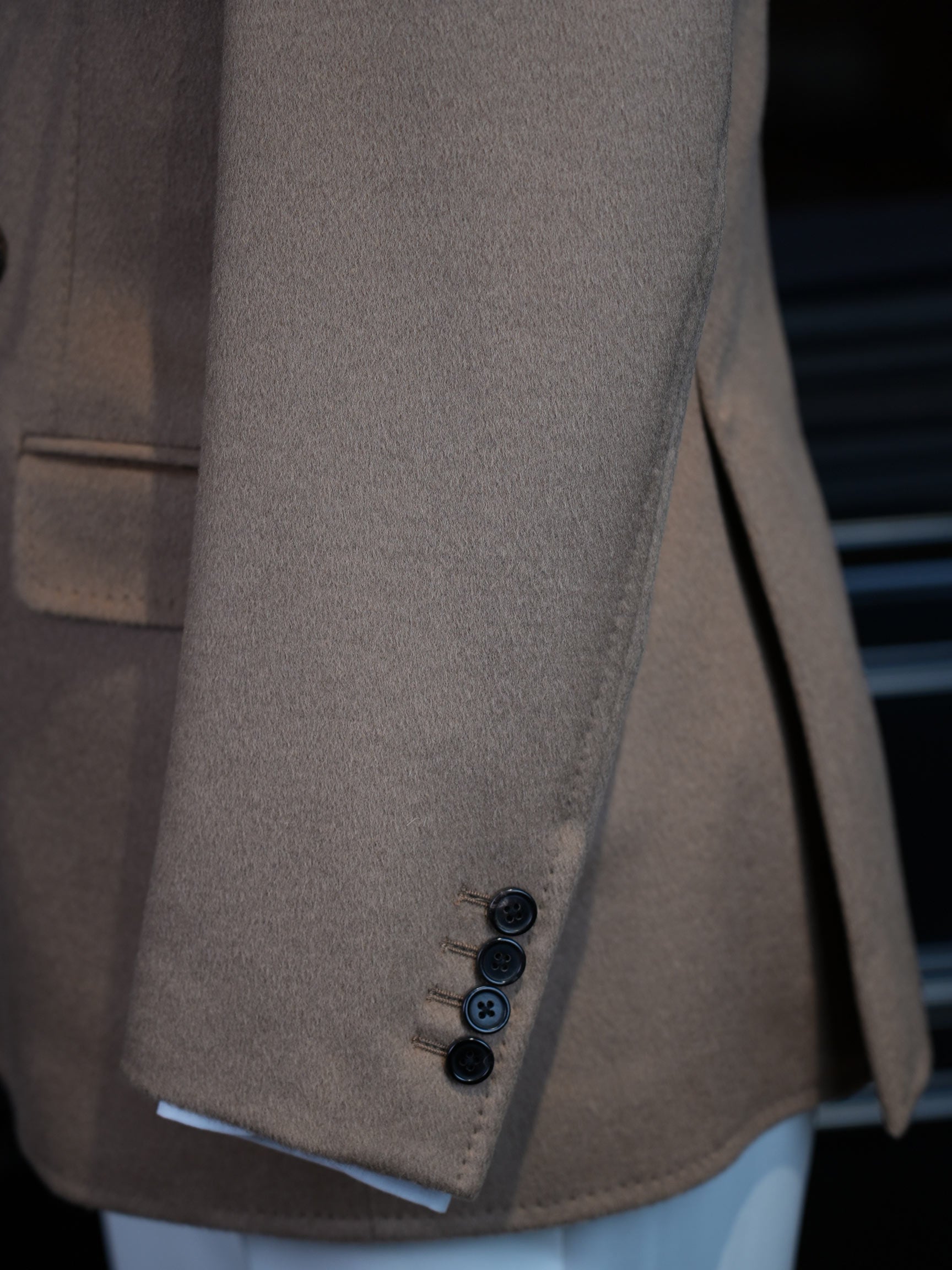Camel Heavyweight 100% Wool Double-Breasted Blazer | Bespoke Designer Jacket from Our Own Factory