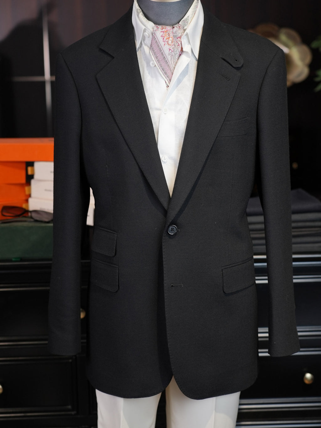Black heavyweight wool blazer