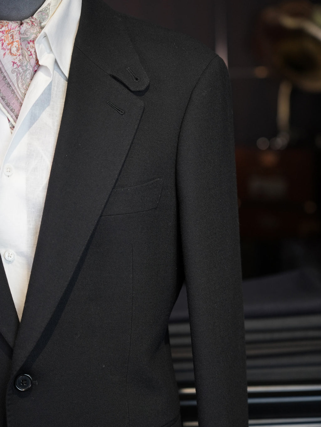 Black heavyweight wool blazer