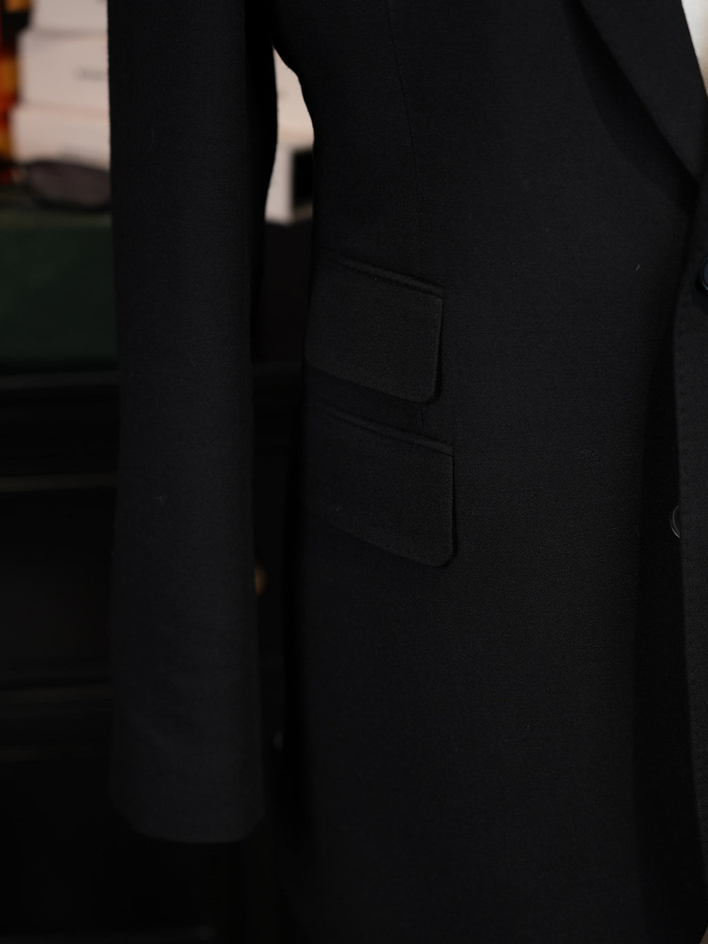 Black heavyweight wool blazer