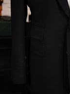 Black heavyweight wool blazer