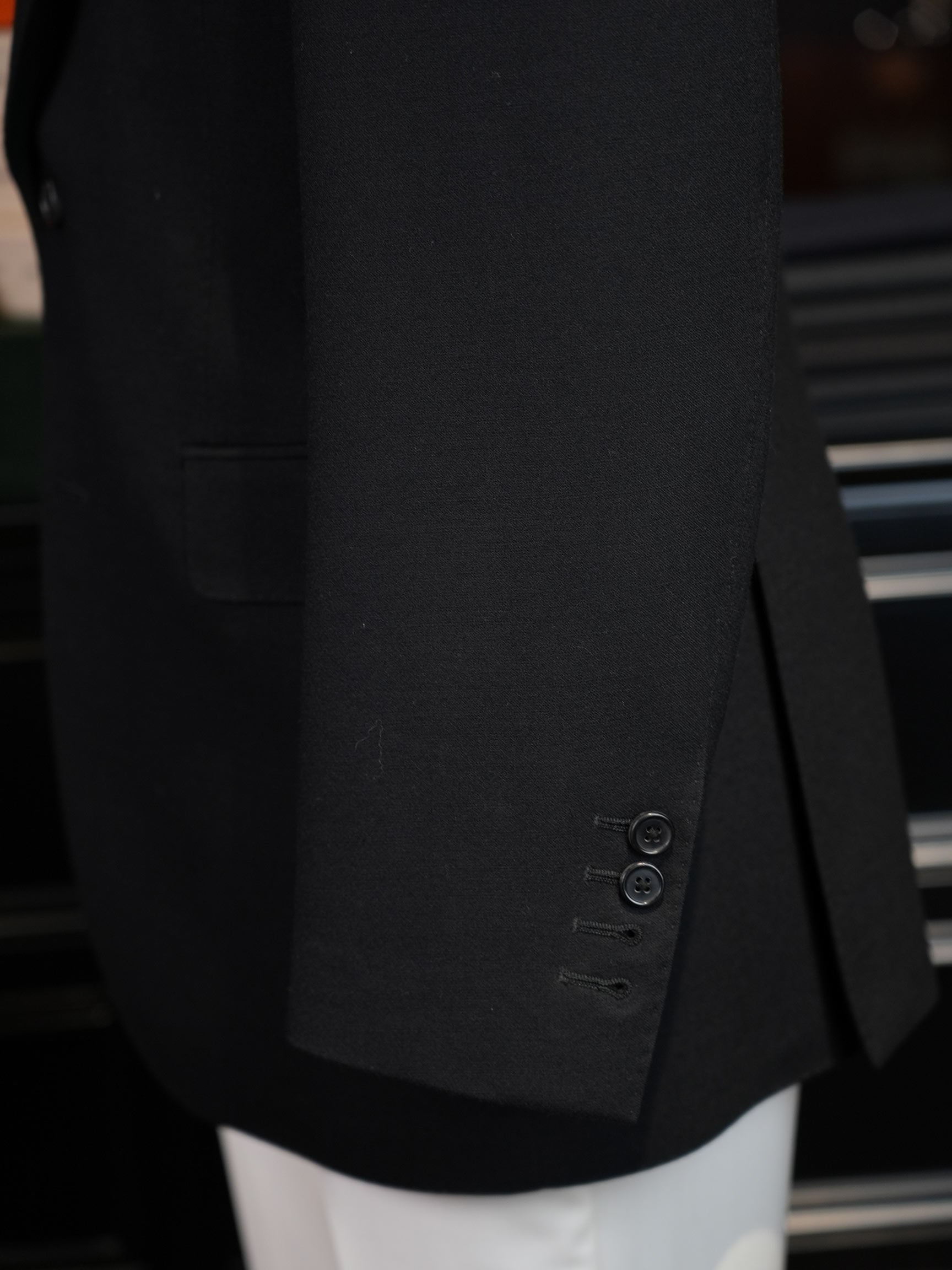 Black heavyweight wool blazer