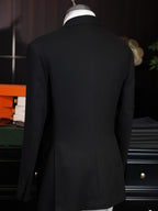 Black heavyweight wool blazer