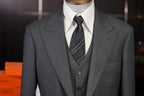 Grey textured wool blazer