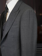 Grey textured wool blazer