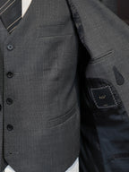 Grey textured wool blazer