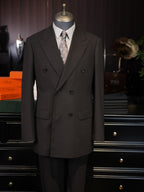 Men's Dark Brown Double-Breasted Peak Lapel Sport Coat | 100% Pure Wool Blazer