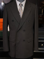 Men's Dark Brown Double-Breasted Peak Lapel Sport Coat | 100% Pure Wool Blazer