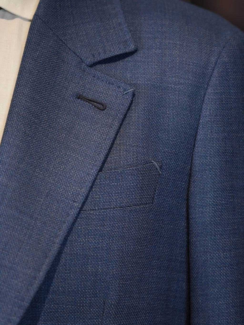 Men’s Solid Fine Worsted Wool Blazer, 100% Pure Italian Fine Wool Two-Button Business Sport Coat