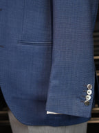 Men’s Solid Fine Worsted Wool Blazer, 100% Pure Italian Fine Wool Two-Button Business Sport Coat